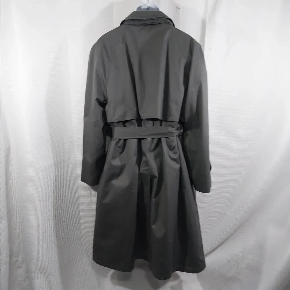 NWOT! LONDON FOG! DOVE GRAY FULL LENGTH THERMAL TRENCH COAT, BELTED! SZ 46R